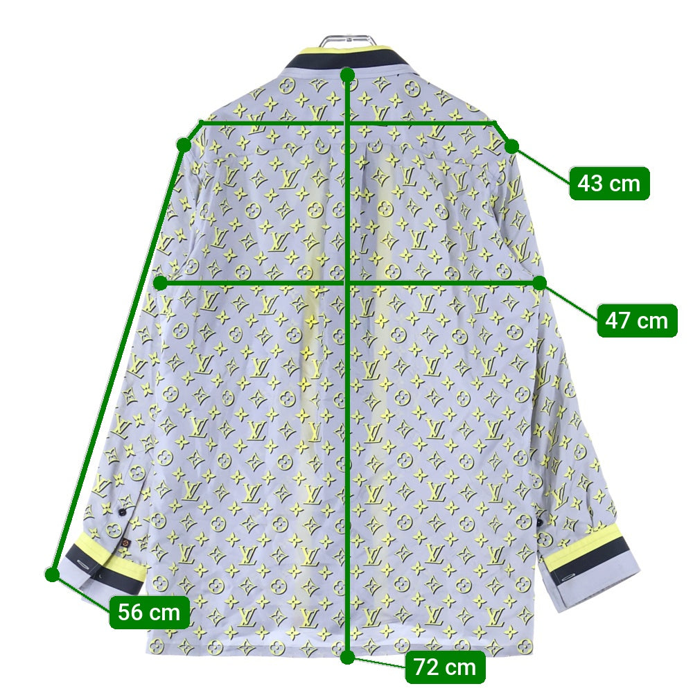 LOUIS VUITTON(ルイヴィトン) ブランドロゴ総柄 長袖シャツ グレー RW232W ADD FPBL42
