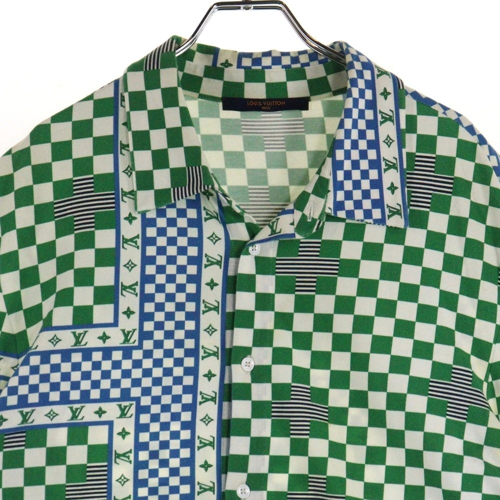 LOUIS VUITTON(ルイヴィトン) 22SS プリーテッドスリムジャージー長袖シャツ グリーン RM221 J71 HMY70W
