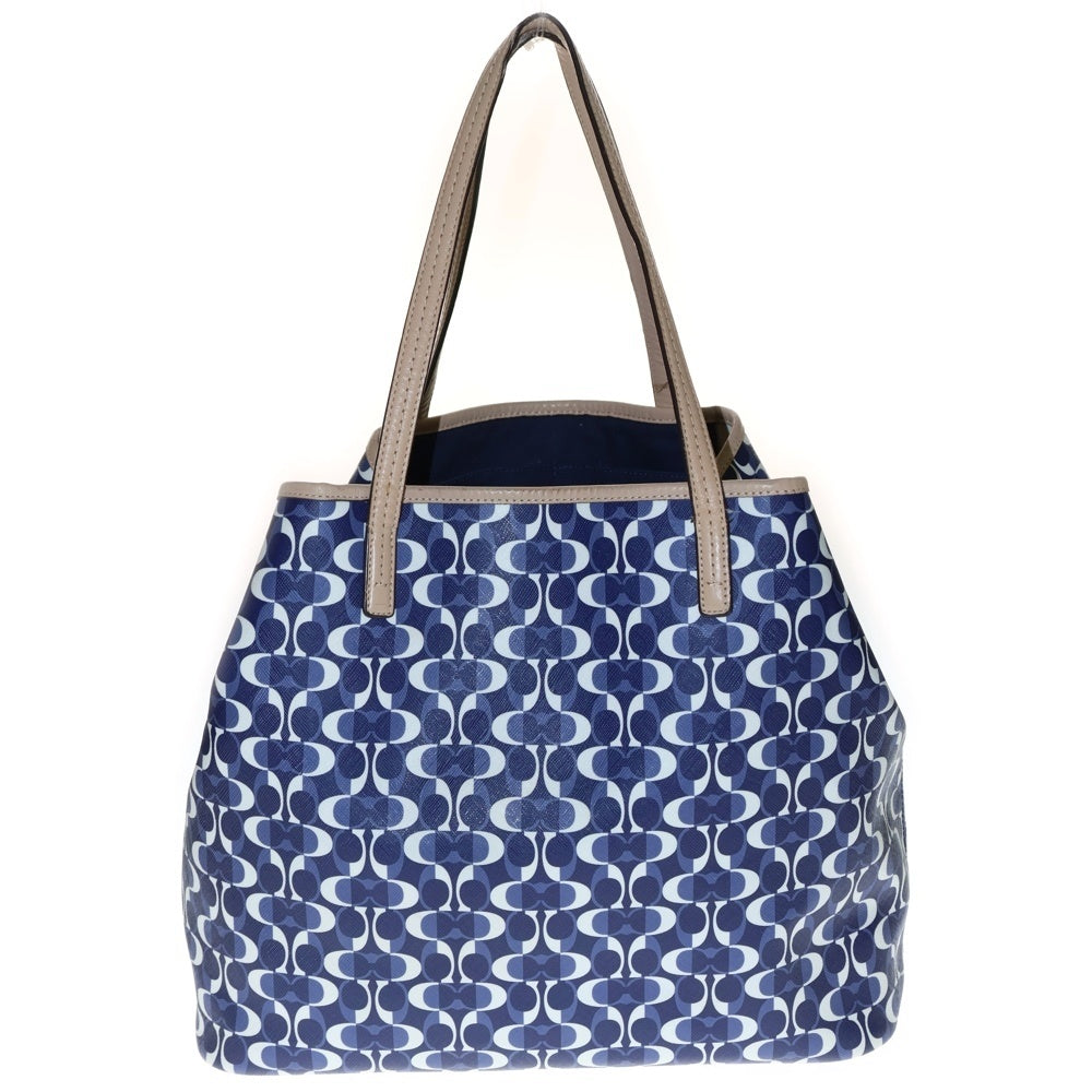 COACH(コーチ) ブランドロゴ総柄 トートバッグ ブルー