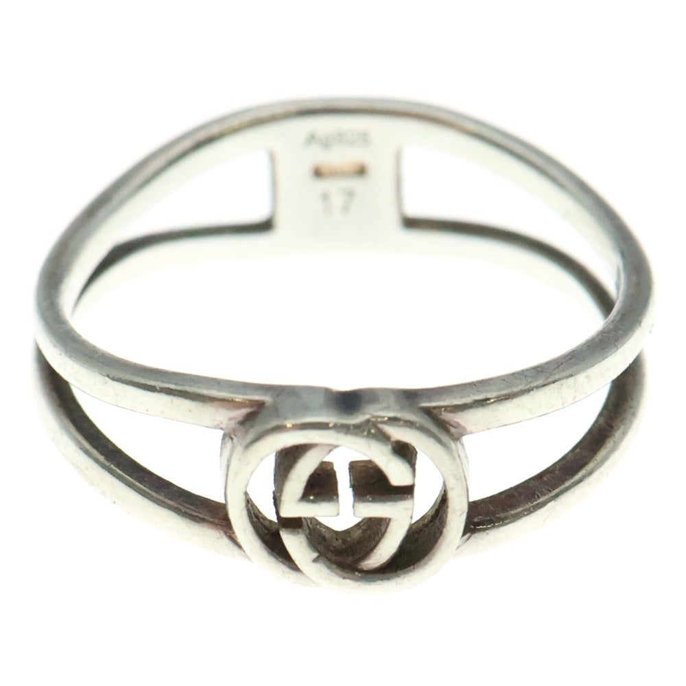 GUCCI(グッチ) インターロッキングG スリムオープンバンド リング 293754 シルバー