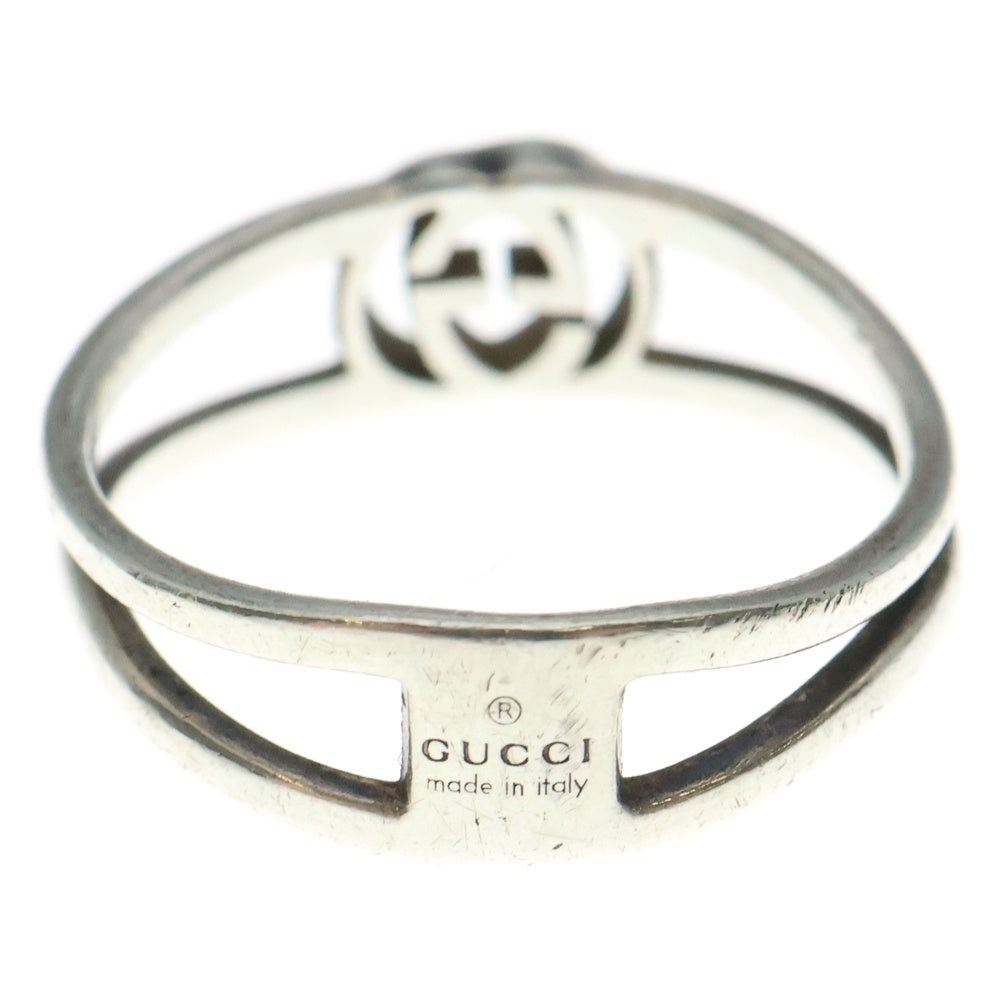 GUCCI(グッチ) インターロッキングG スリムオープンバンド リング 293754 シルバー