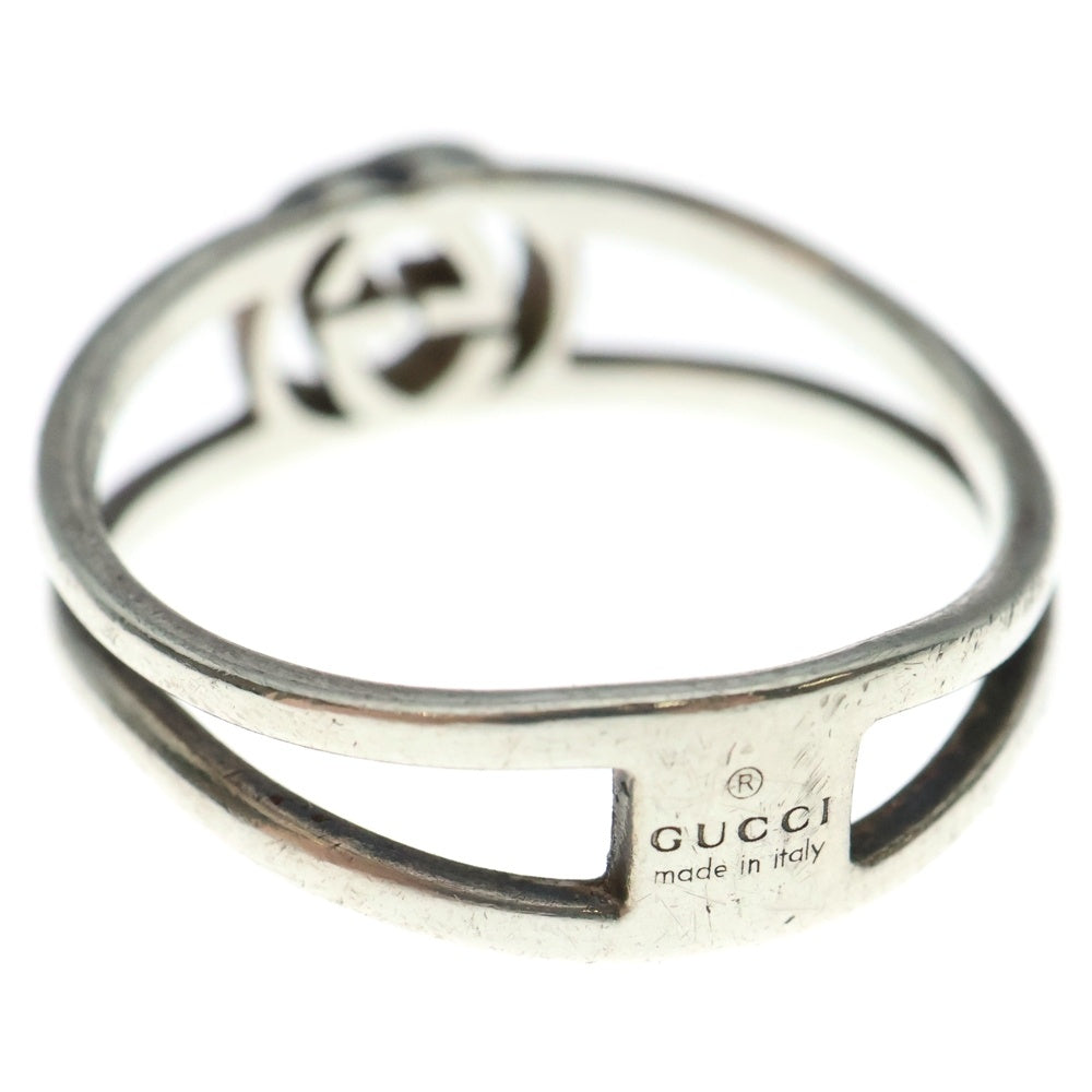 GUCCI(グッチ) インターロッキングG スリムオープンバンド リング 293754 シルバー