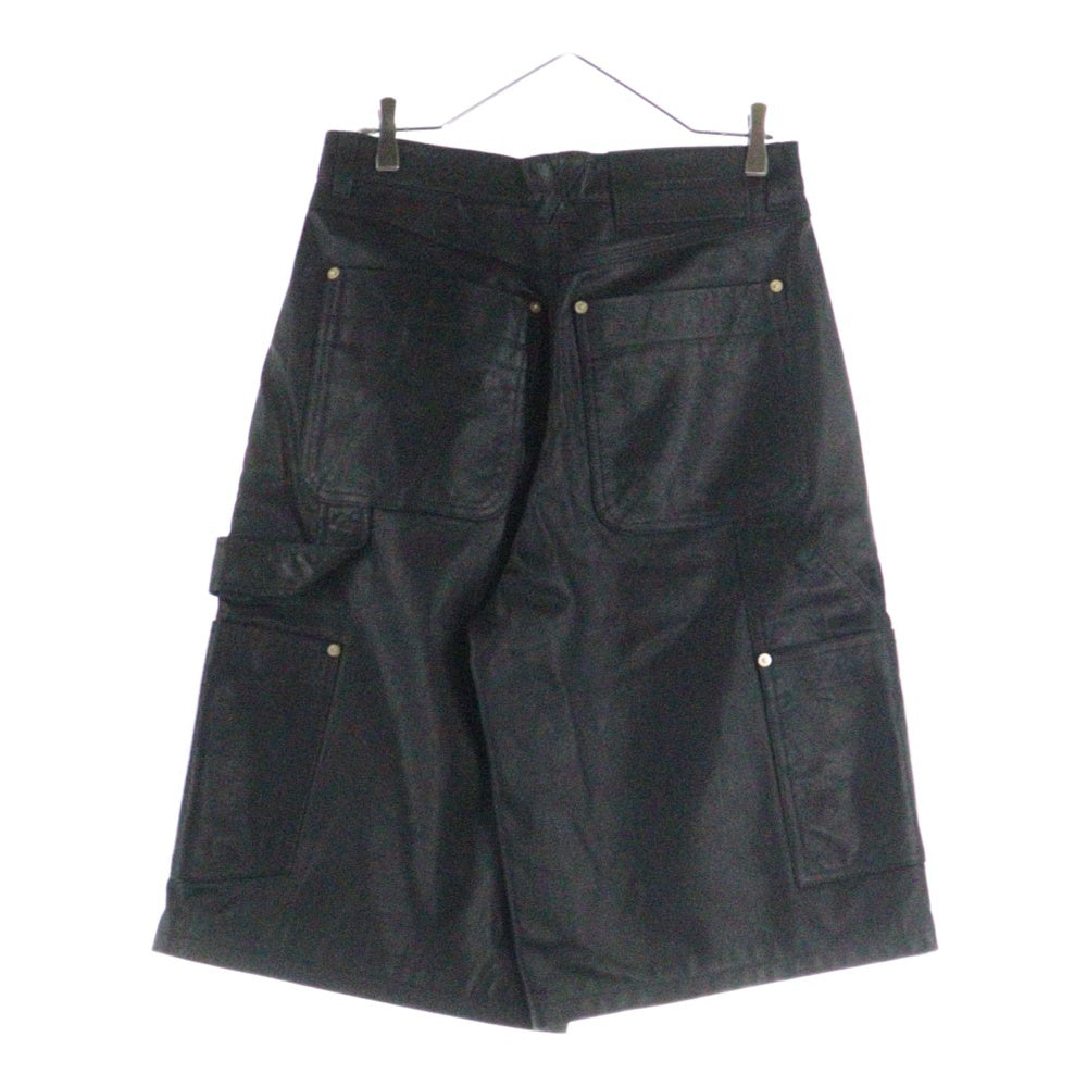 Wales Bonner(ウェールズ ボナー) 25SS LEATHER RIDER IVY SHORTS レザーショーツ ハーフパンツ ブラック US25LE03-LE02-999