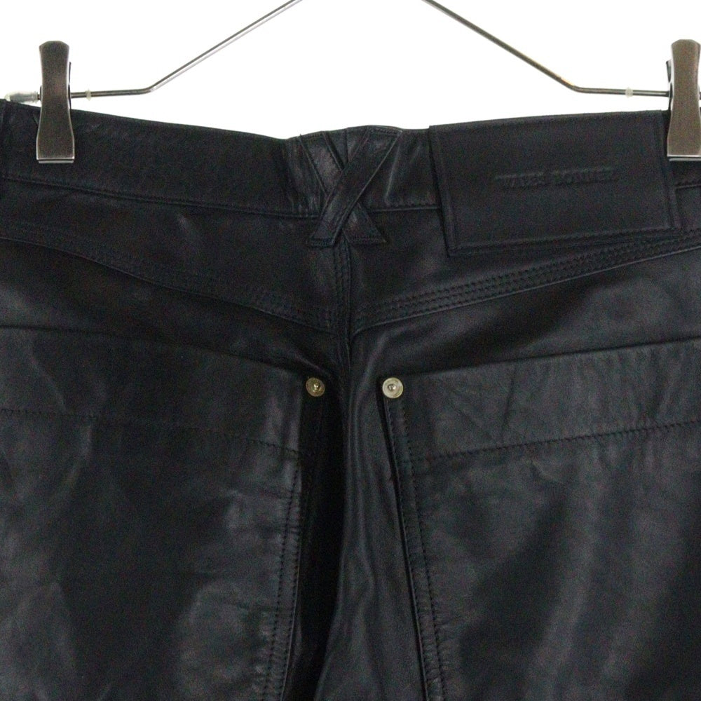 Wales Bonner(ウェールズ ボナー) 25SS LEATHER RIDER IVY SHORTS レザーショーツ ハーフパンツ ブラック US25LE03-LE02-999