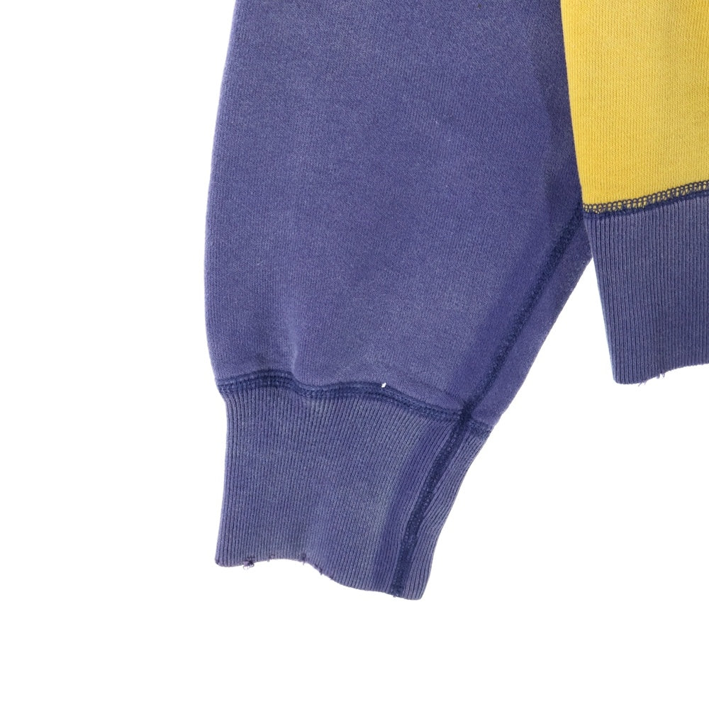 SAINT MICHAEL(セントマイケル) 21AW HOODIE FELT フロントロゴ プルオーバーパーカー イエロー SM-A21-000-035