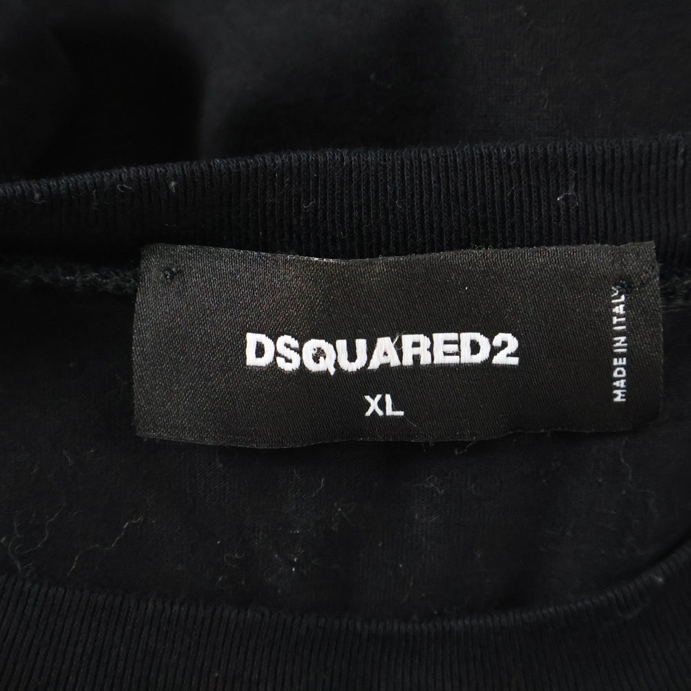 DSQUARED2(ディースクエアード) ICON LOGO フロントロゴ 半袖Tシャツ カットソー ブラック S79GC0065 S2309