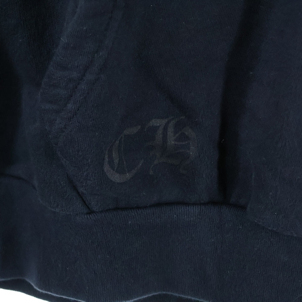 CHROME HEARTS(クロムハーツ) HORSESHOE PULLOVER HOODIE ホースシュープリント アームフローラル スウェットプルオーバーパーカー ブラック