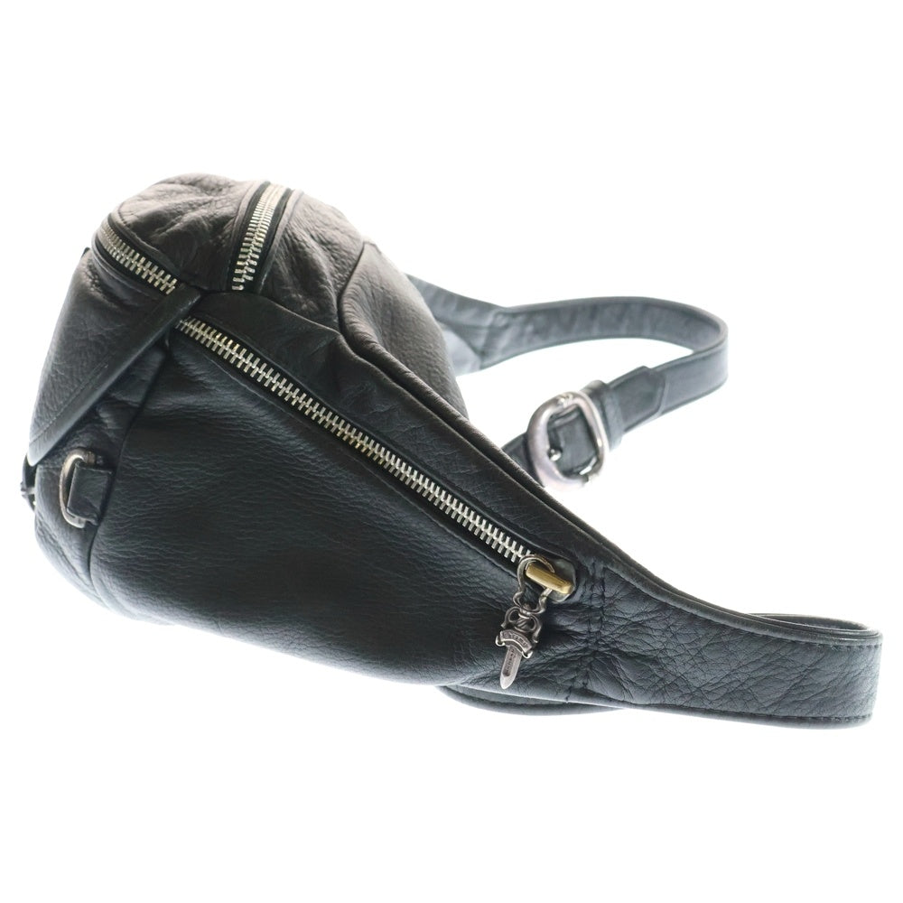 CHROME HEARTS(クロムハーツ) #1 SNAT PACK スナットパック ダガージップ ガンスリンガーベルト レザーウエストバッグ ブラック BCA378
