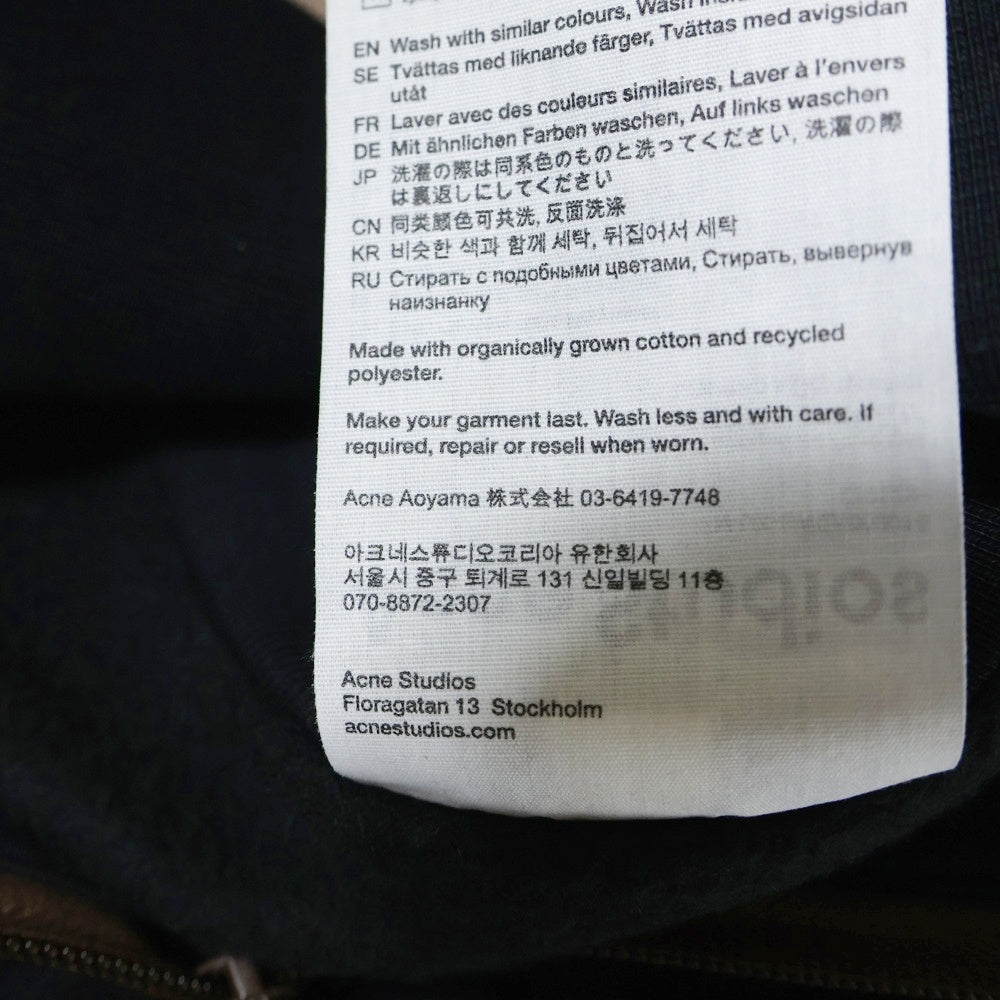 Acne Studios(アクネ ストゥディオズ) PINK LABEL ZIPPER SWEATER ハーフジップ スウェット ブラック FN-UX-SWEA000016