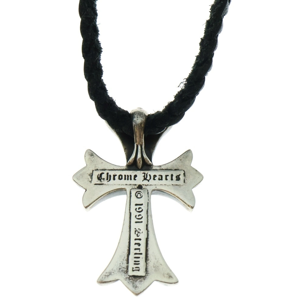 CHROME HEARTS(クロムハーツ) CH CRS SMLスモールCHクロス BC ボロチップブレイド ネックレス シルバー BCA220