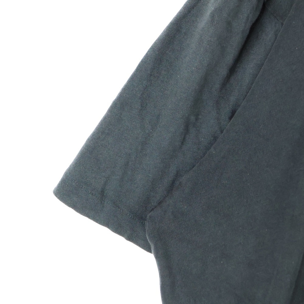 RRR123 RIVINGTON roi Rebis(リヴィントンロイレビス) フロント プリント&刺繍 バック プリント 長袖カットソー ロンT ブラック