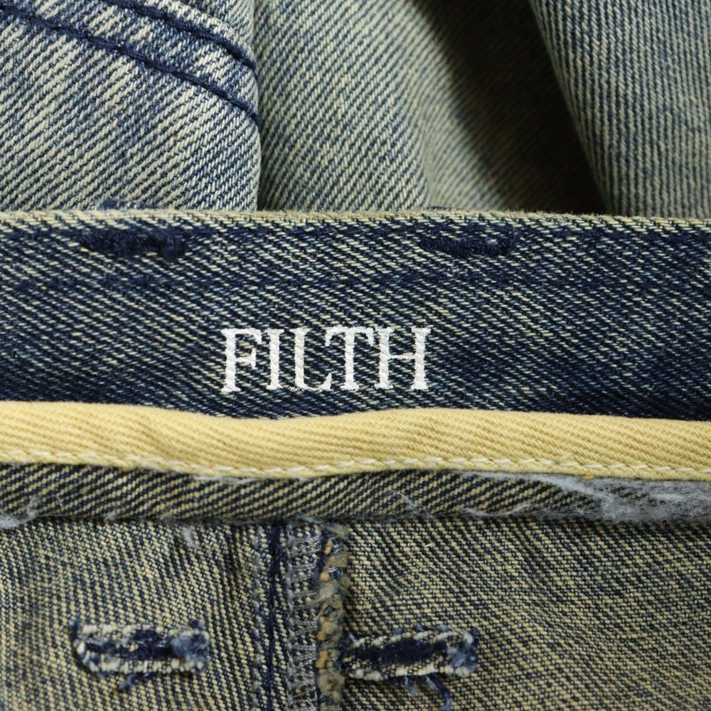 FILTH(フィルス) デニム バギー ハーフパンツ ショーツ インディゴ