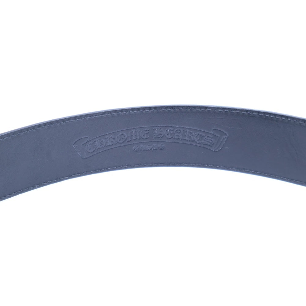 CHROME HEARTS(クロムハーツ) BUCKL OVAL LG CROSS ラージ クラシックオーバルクロス バックル レザーベルト ブラック