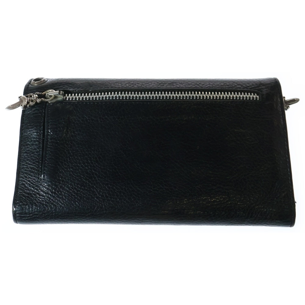 CHROME HEARTS(クロムハーツ) WAVE ウェーブ レザーウォレット 財布 ブラック BCA375