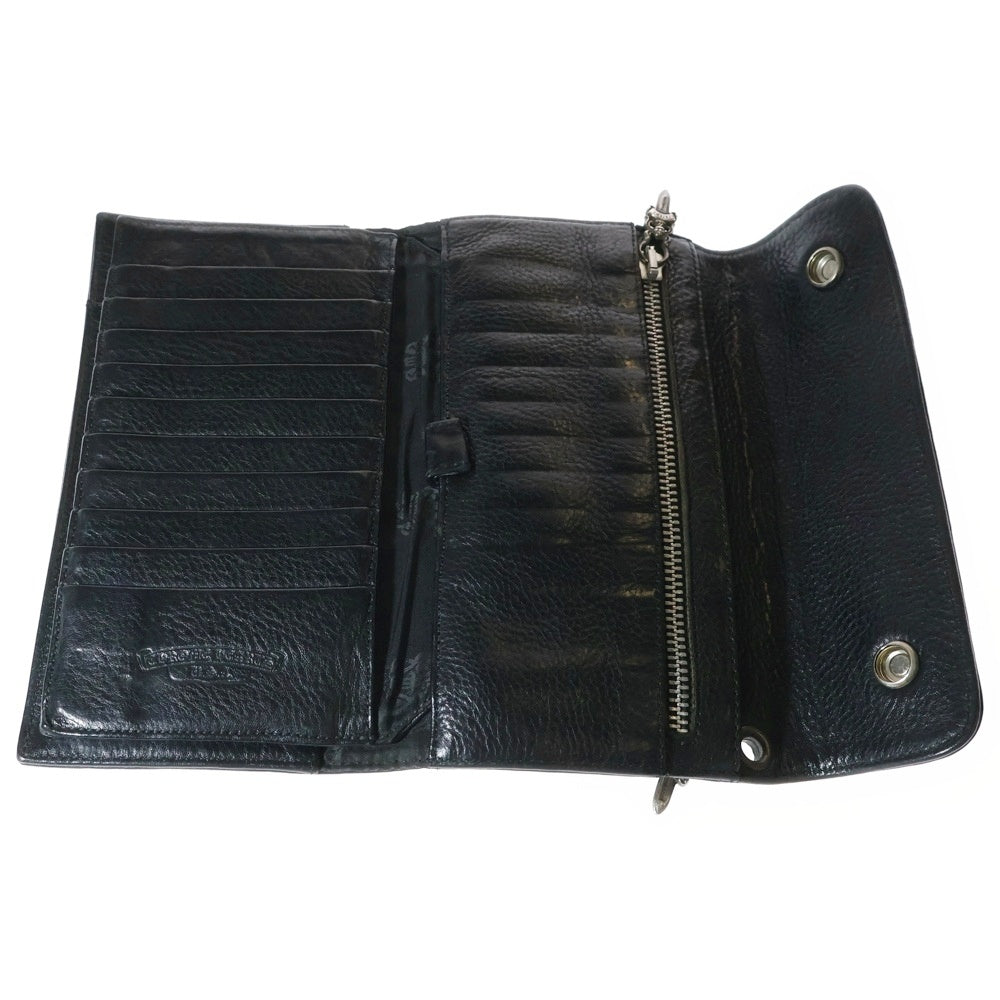 CHROME HEARTS(クロムハーツ) WAVE ウェーブ レザーウォレット 財布 ブラック BCA375