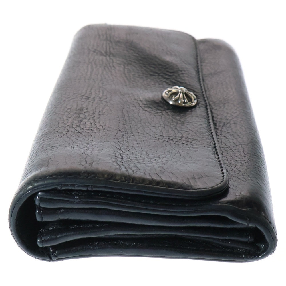 CHROME HEARTS(クロムハーツ) JUDY CROSS BALL ジュディ クロス ボール ボタン レザーウォレット 長財布 ブラック BCA366