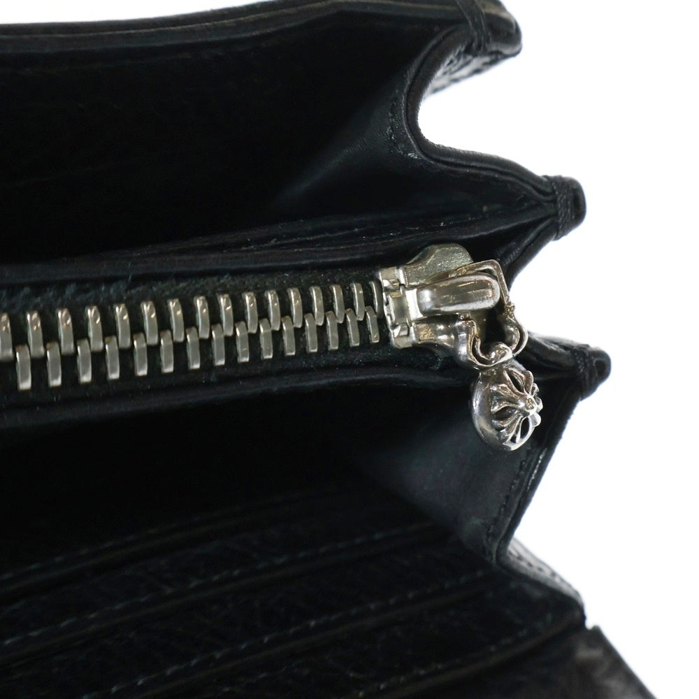 CHROME HEARTS(クロムハーツ) JUDY CROSS BALL ジュディ クロス ボール ボタン レザーウォレット 長財布 ブラック BCA366