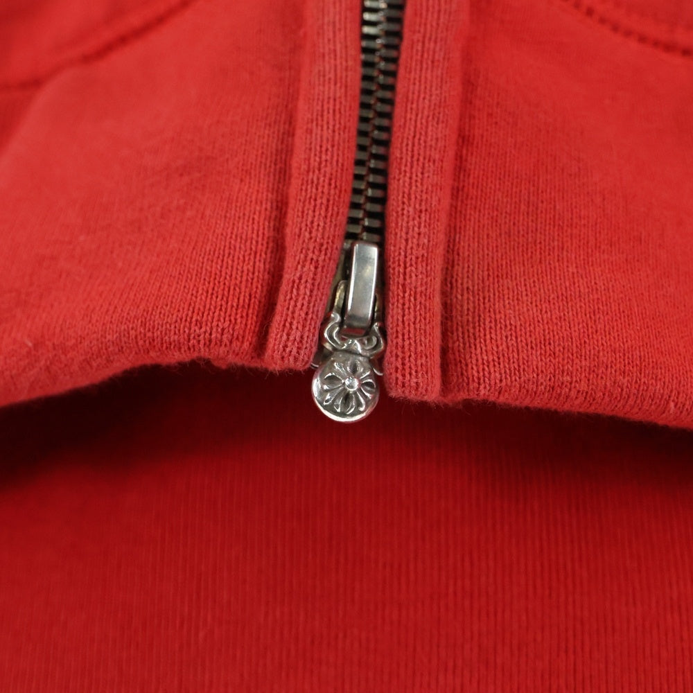 CHROME HEARTS(クロムハーツ) SAILIN ON ZIP HD セメタリークロス刺繍ジップアップパーカー レッド