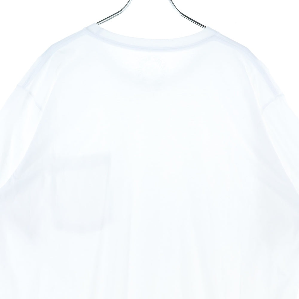 CHROME HEARTS(クロムハーツ) NECK LOGO TEE ネックロゴプリント クルーネック半袖Tシャツカットソー ホワイト