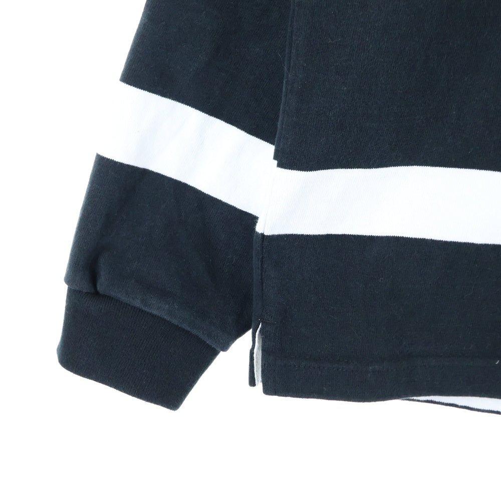 SUPREME(シュプリーム) 25AW Stripe Rugby ストライプ ラグビーシャツ ブラック/ホワイト