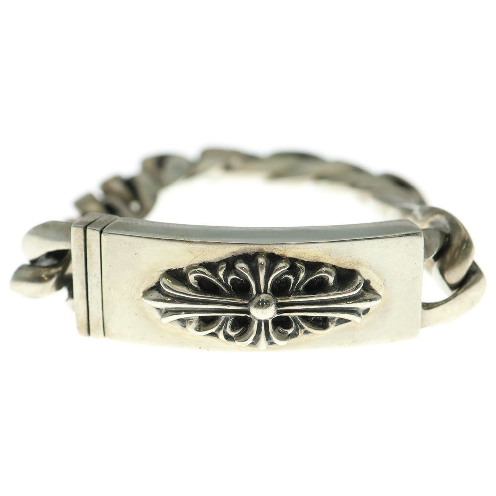 CHROME HEARTS(クロムハーツ) ID FLORAL CRS フローラルクロスIDクラシックリンク ブレスレット 13LINK シルバー BCA164