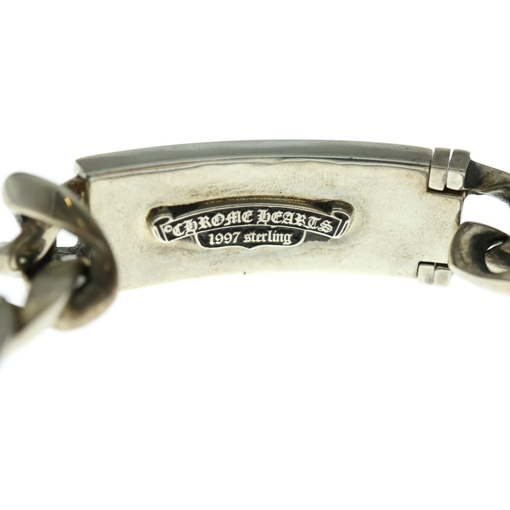 CHROME HEARTS(クロムハーツ) ID FLORAL CRS フローラルクロスIDクラシックリンク ブレスレット 13LINK シルバー BCA164
