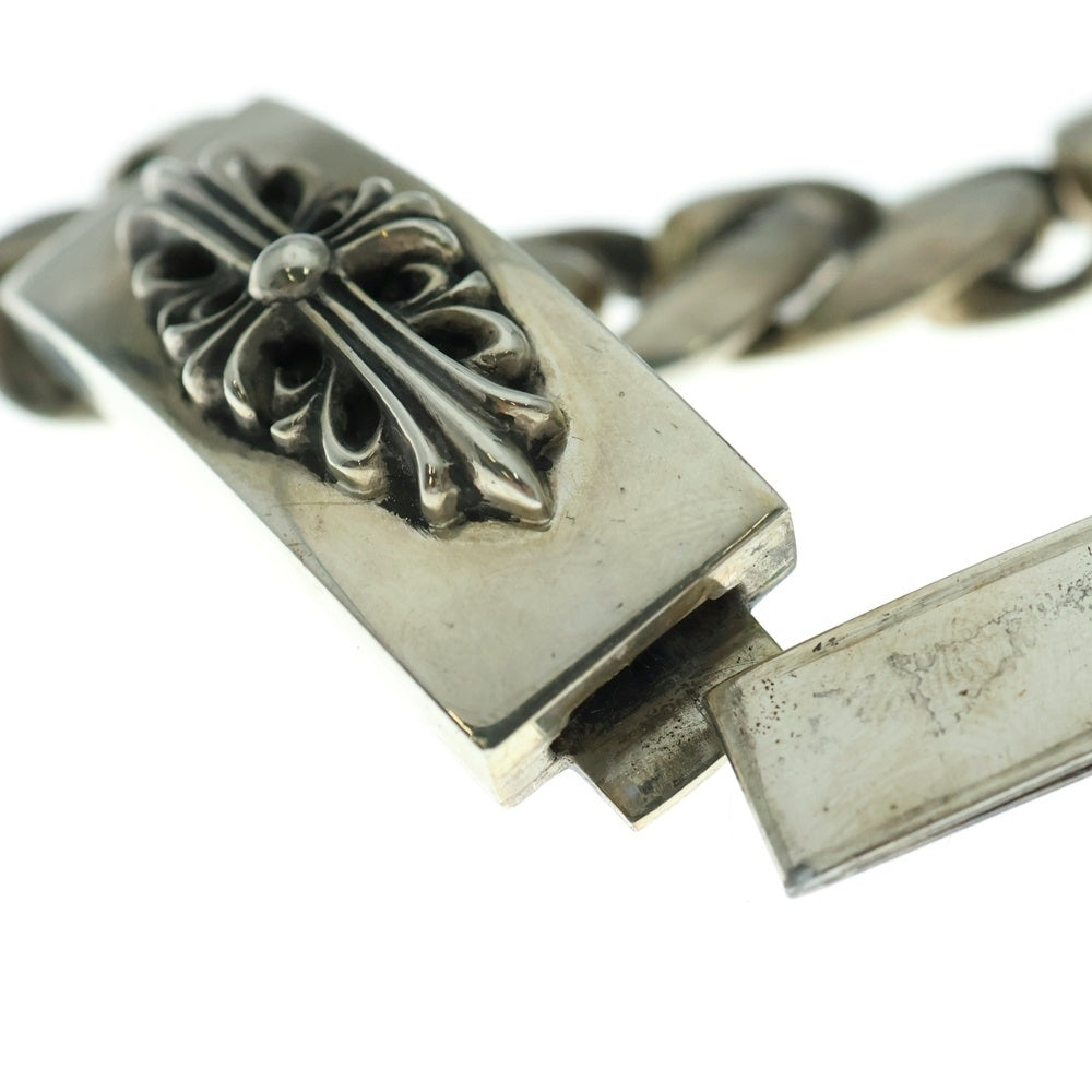 CHROME HEARTS(クロムハーツ) ID FLORAL CRS フローラルクロスIDクラシックリンク ブレスレット 13LINK シルバー BCA164