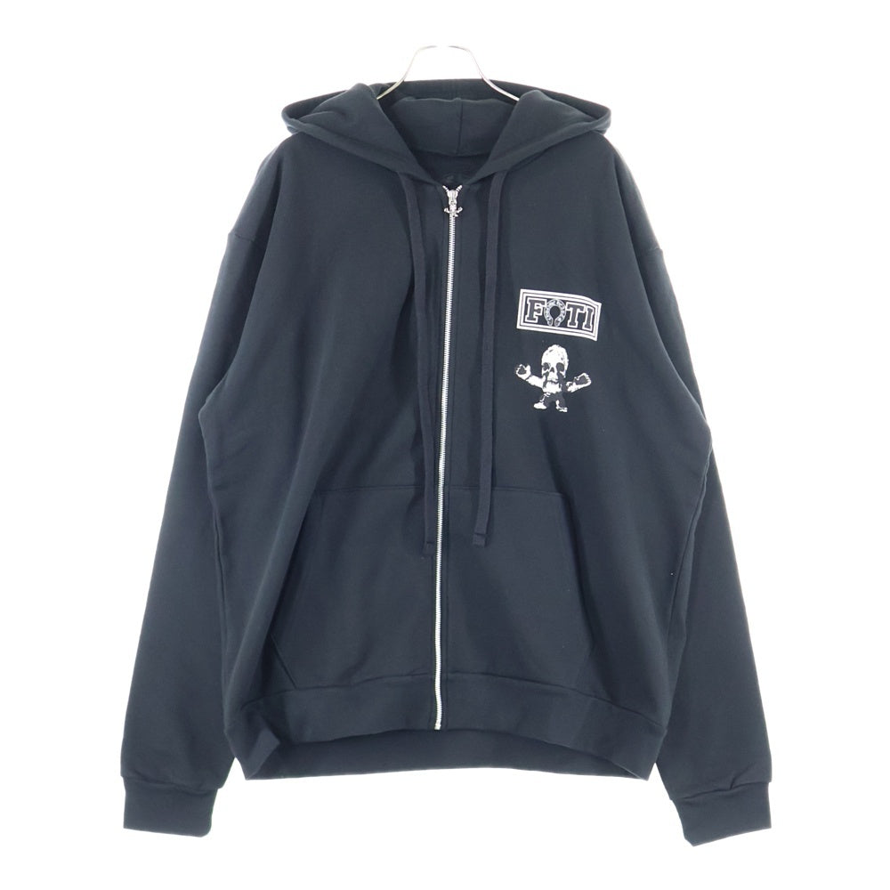 CHROME HEARTS(クロムハーツ) FOTI HOODIE ZIP ジップフォティ バックフォティプリント ジップアップパーカー ブラック