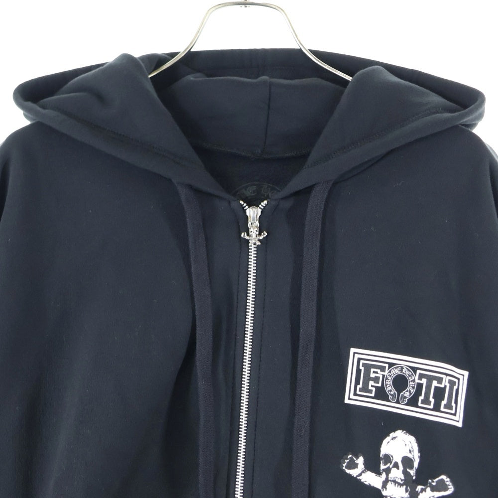CHROME HEARTS(クロムハーツ) FOTI HOODIE ZIP ジップフォティ バックフォティプリント ジップアップパーカー ブラック