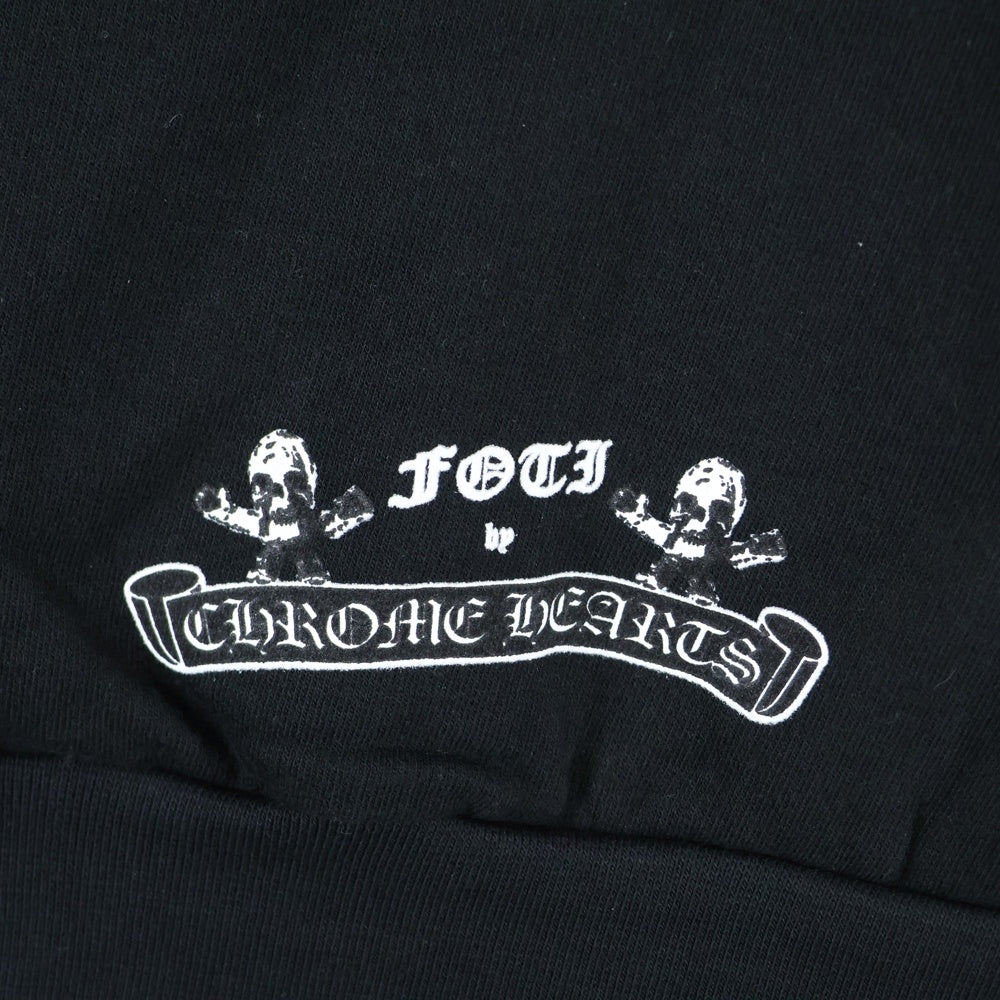 CHROME HEARTS(クロムハーツ) FOTI HOODIE ZIP ジップフォティ バックフォティプリント ジップアップパーカー ブラック