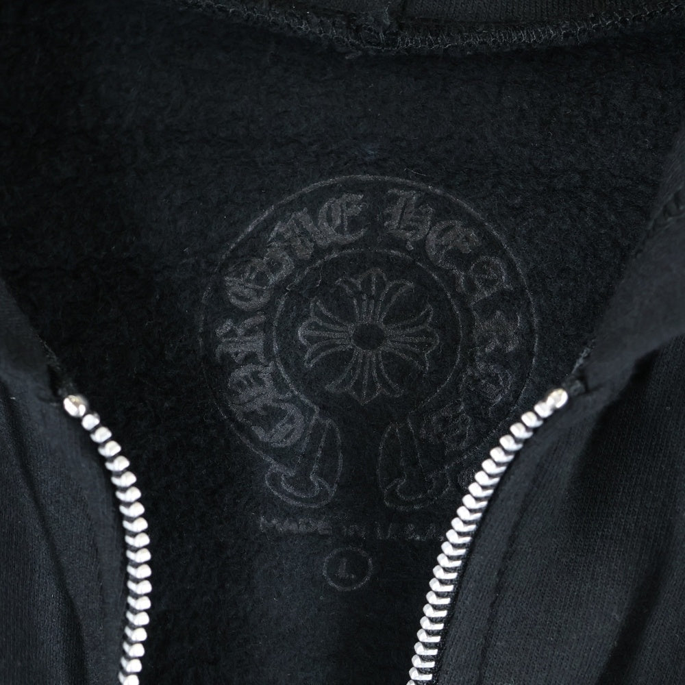 CHROME HEARTS(クロムハーツ) FOTI HOODIE ZIP ジップフォティ バックフォティプリント ジップアップパーカー ブラック