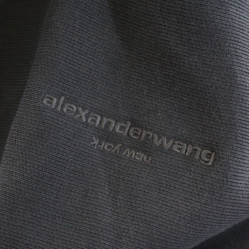ALEXANDER WANG(アレキサンダーワン) ロゴ刺繍 ジップアップフーディー パーカー グレーUCC3252065