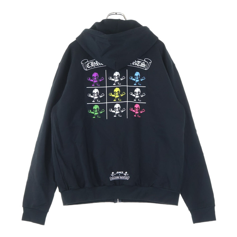 CHROME HEARTS(クロムハーツ) FOTI HOODIE ZIP ジップフォティ バックフォティプリント ジップアップパーカー ブラック