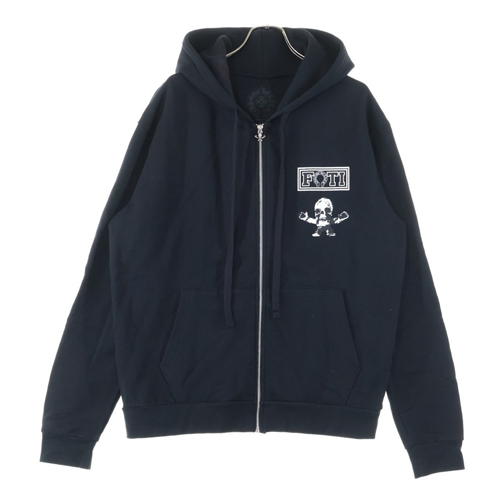 CHROME HEARTS(クロムハーツ) FOTI HOODIE ZIP ジップフォティ バックフォティプリント ジップアップパーカー ブラック