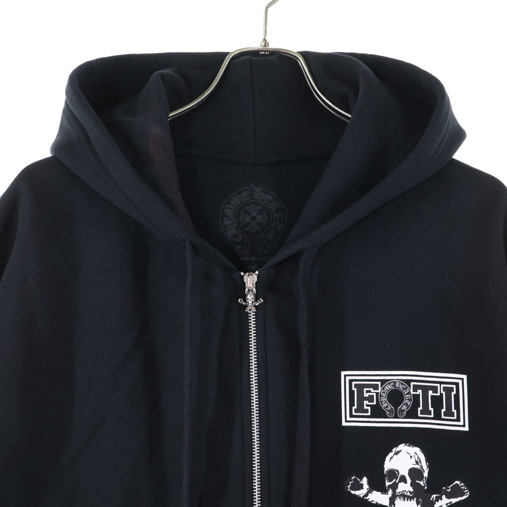 CHROME HEARTS(クロムハーツ) FOTI HOODIE ZIP ジップフォティ バックフォティプリント ジップアップパーカー ブラック