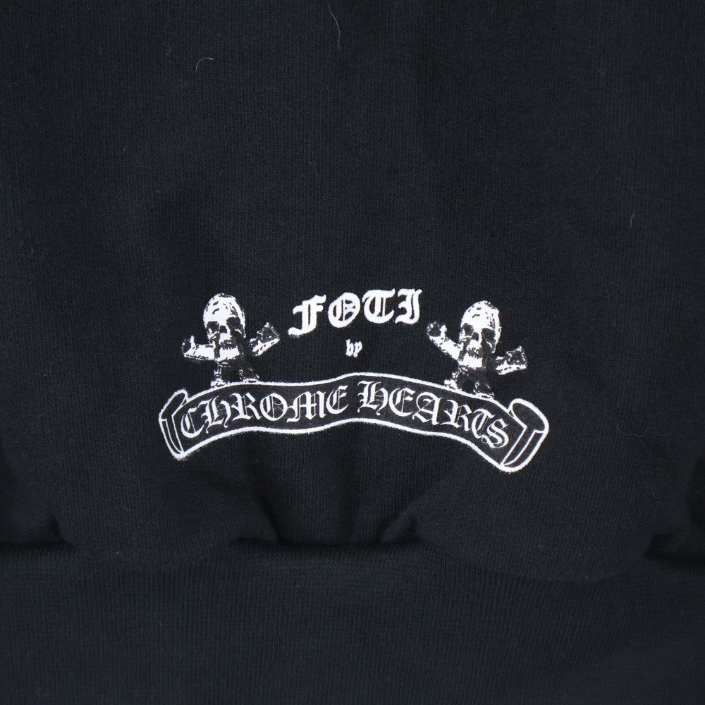 CHROME HEARTS(クロムハーツ) FOTI HOODIE ZIP ジップフォティ バックフォティプリント ジップアップパーカー ブラック