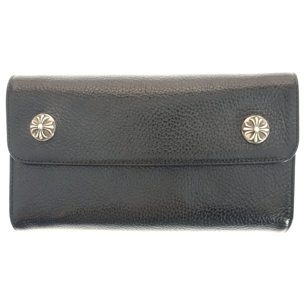CHROME HEARTS(クロムハーツ) WAVE ウェーブ レザーウォレット 財布 ブラック BCA375
