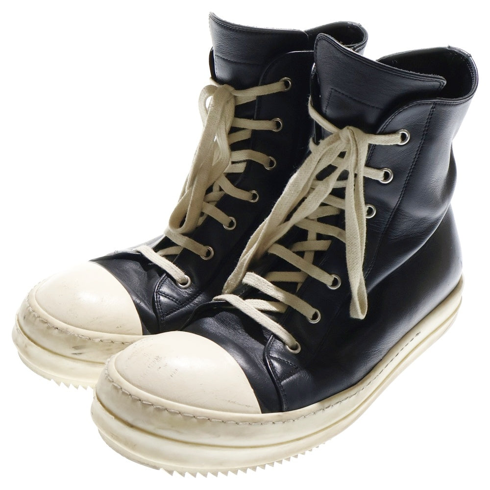 Rick Owens(リックオウエンス) RAMONES ラモーンズ サイドジップ レザーハイカットスニーカー