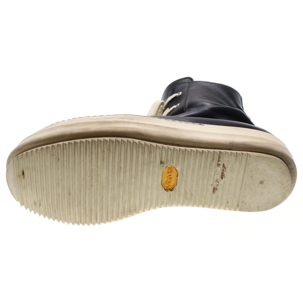 Rick Owens(リックオウエンス) RAMONES ラモーンズ サイドジップ レザーハイカットスニーカー
