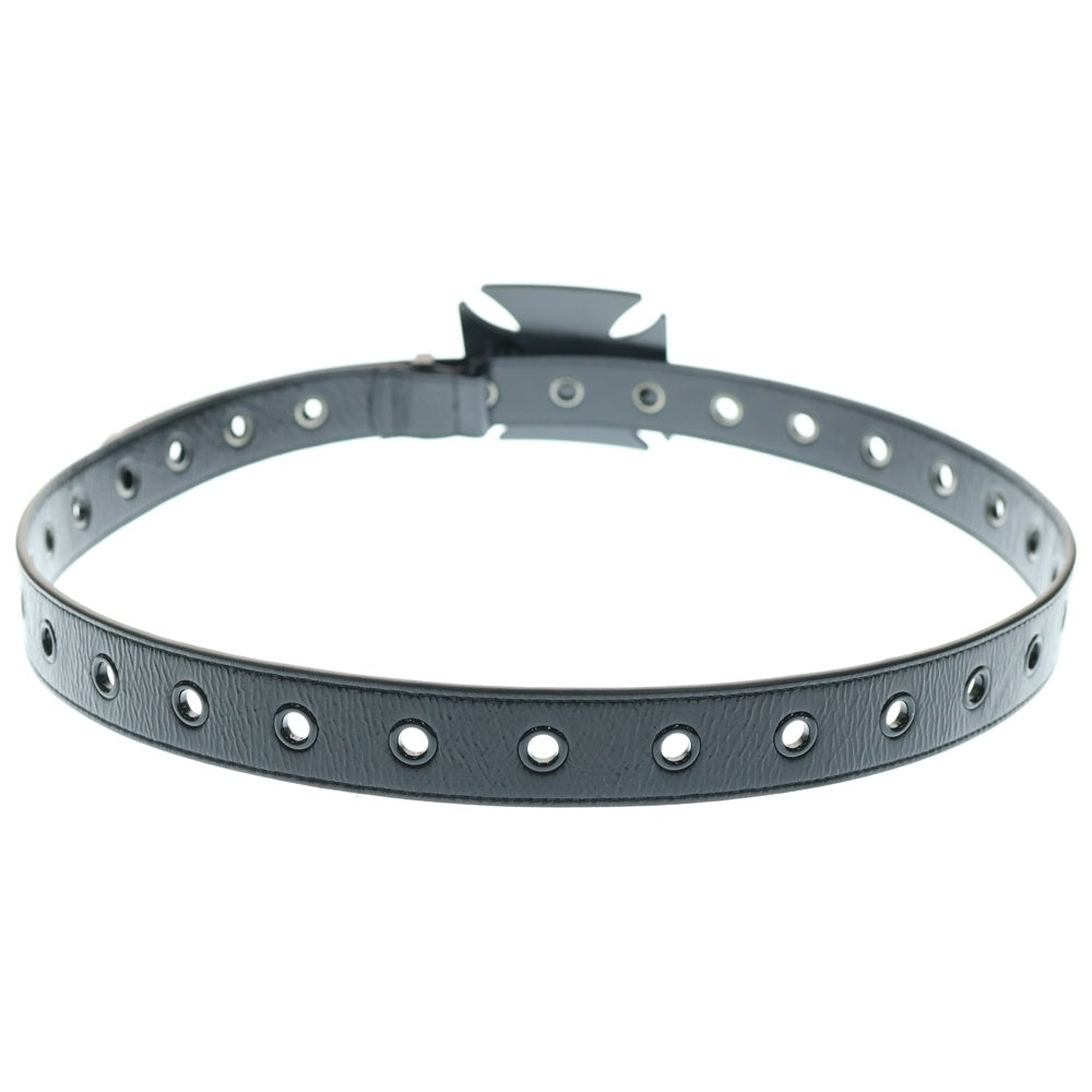 Alice Hollywood(アリス ハリウッド) BLISTERED CHOPPER BELT クロスモチーフ ベルト ブラック