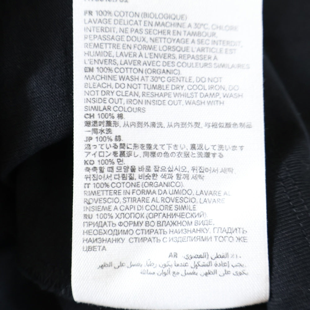 ami paris(アミパリス) カレッジ フロント ロゴ エンブロイダリー 半袖Tシャツ ブラック