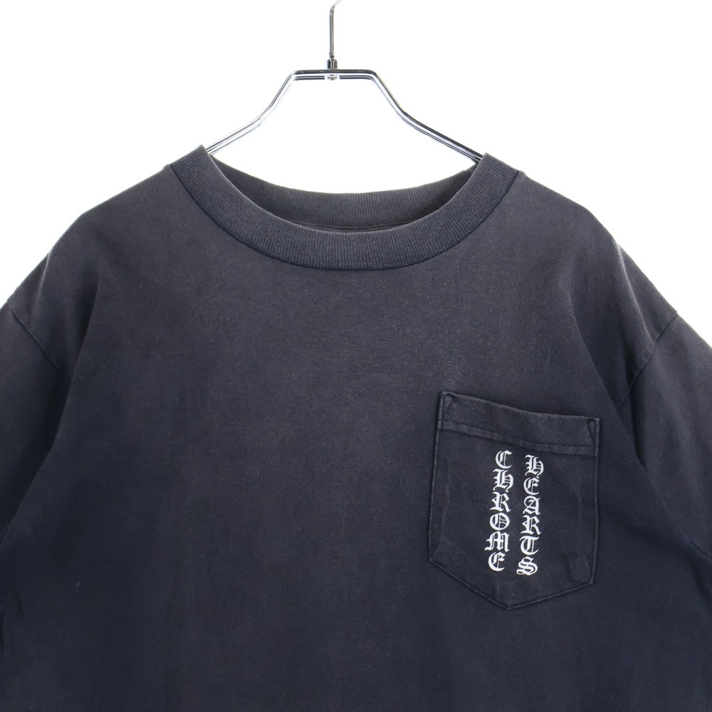 CHROME HEARTS(クロムハーツ) OLD CH T-SHRT US オールド スクロールラベルプリント 半袖Tシャツ ブラック
