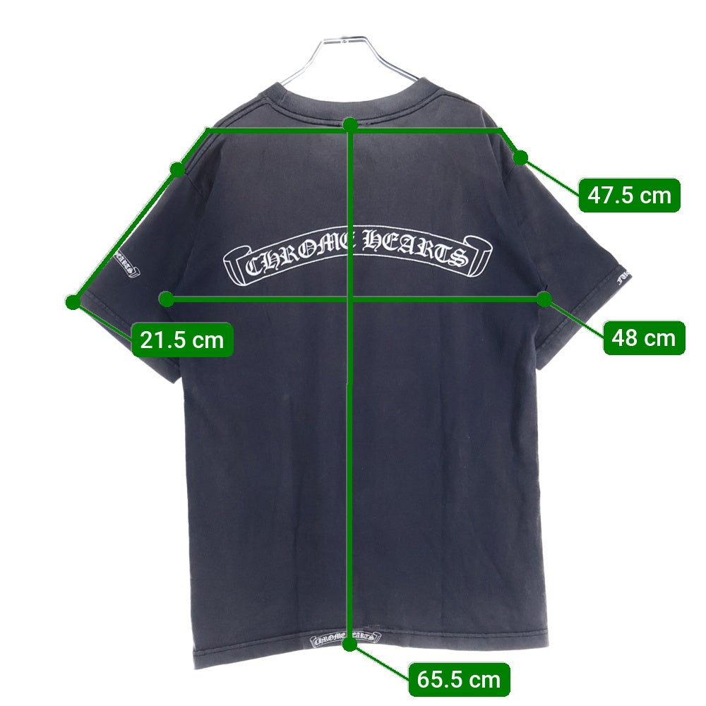 CHROME HEARTS(クロムハーツ) OLD CH T-SHRT US オールド スクロールラベルプリント 半袖Tシャツ ブラック