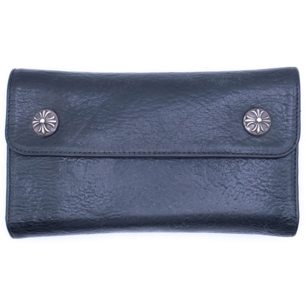 CHROME HEARTS(クロムハーツ) WAVE ウェーブ レザーウォレット 財布 ブラック BCA374