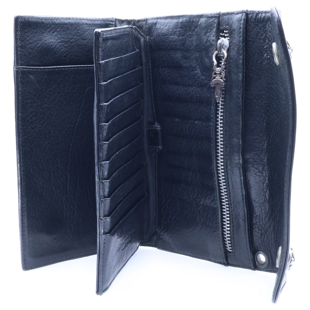 CHROME HEARTS(クロムハーツ) WAVE ウェーブ レザーウォレット 財布 ブラック BCA374