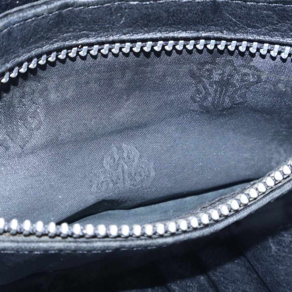 CHROME HEARTS(クロムハーツ) WAVE ウェーブ レザーウォレット 財布 ブラック BCA374