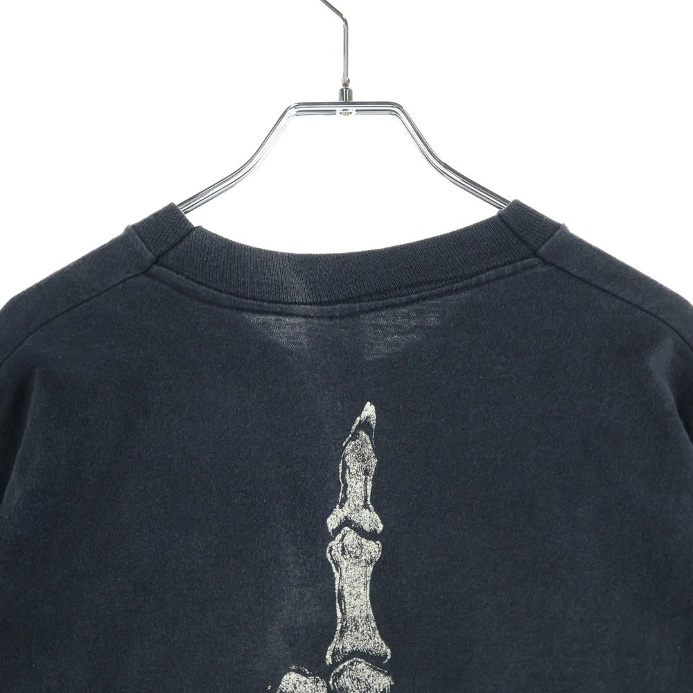 VINTAGE(ヴィンテージ) 90s FASHION VICTIM フロントプリント スカルデザイン 半袖Tシャツ ブラック