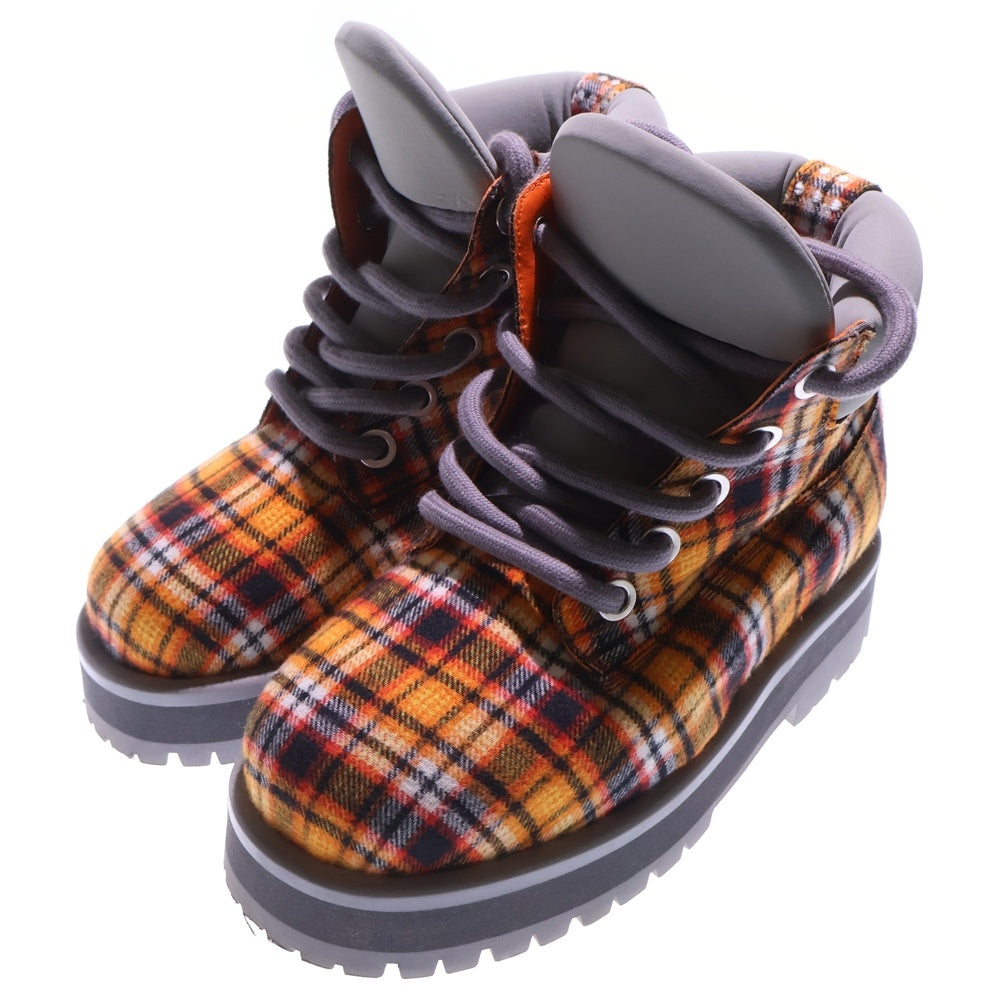 PDF(ピーディーエフ) STRADA LOW TARTAN ハイカットブーツ オレンジ dfm45012s0013pc-org