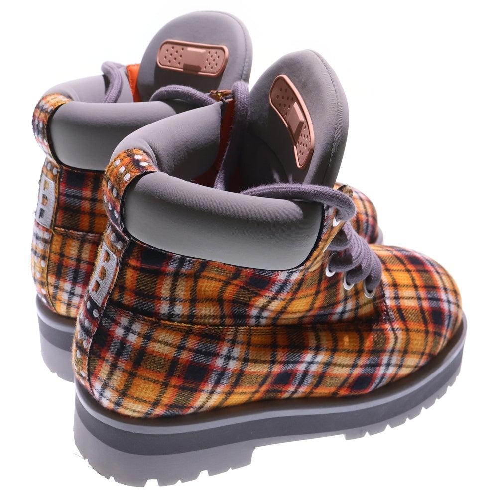 PDF(ピーディーエフ) STRADA LOW TARTAN ハイカットブーツ オレンジ dfm45012s0013pc-org
