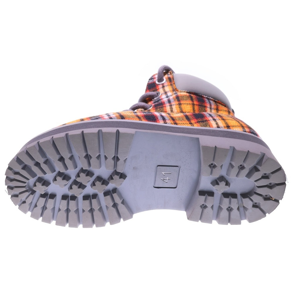 PDF(ピーディーエフ) STRADA LOW TARTAN ハイカットブーツ オレンジ dfm45012s0013pc-org